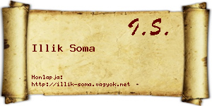 Illik Soma névjegykártya